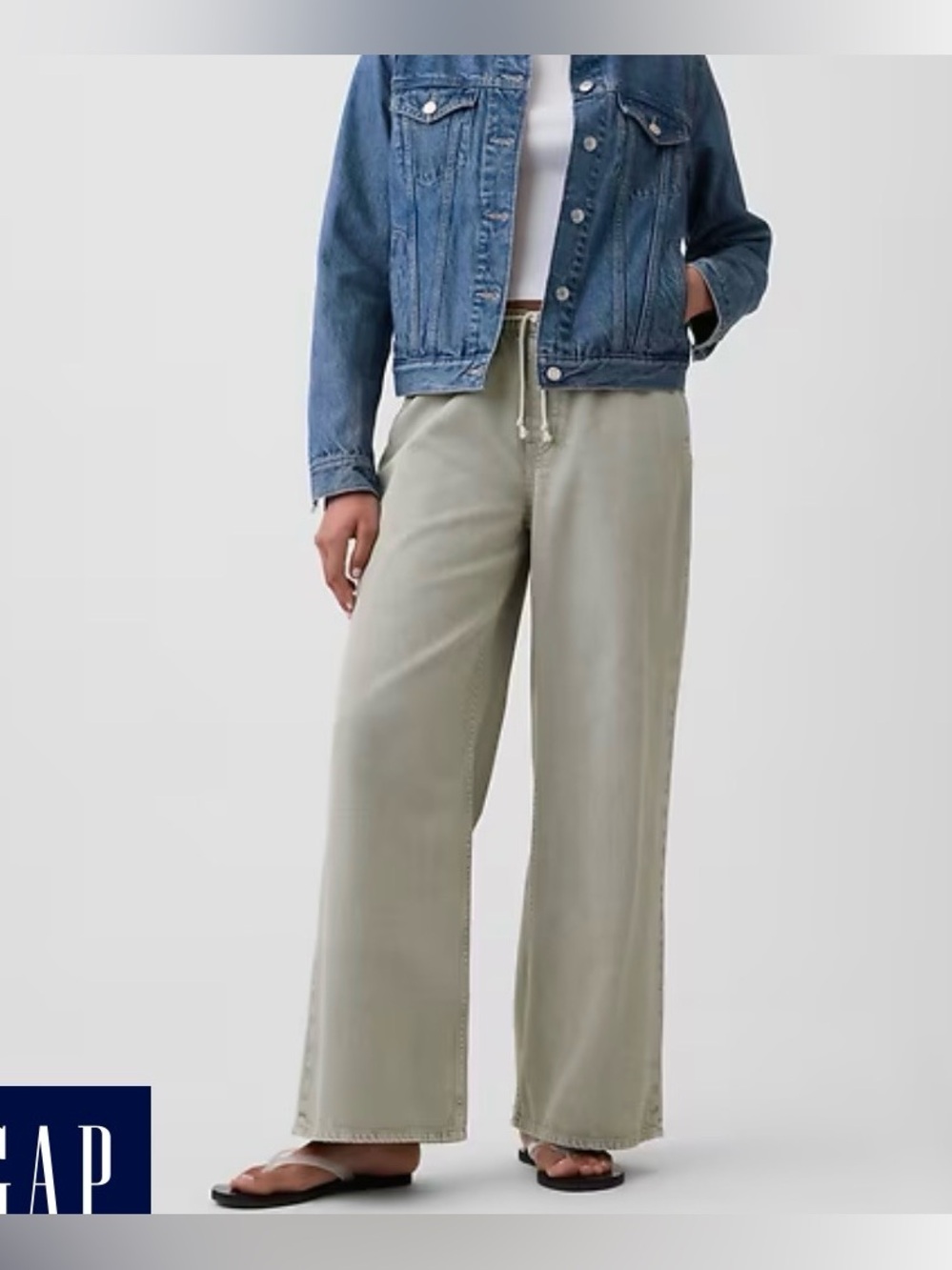 GAP Mid-Rise Wide-Leg Pull-On Jeans-small